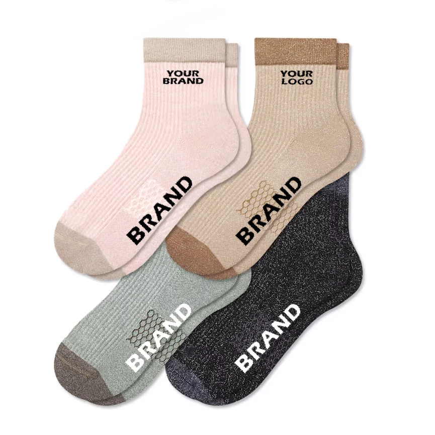 Custom Shine Ribbed Socks